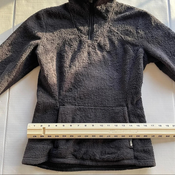 The North Face Fuzzy osito  Pull up Sweater Black Womens size Small - Picture 13 of 16